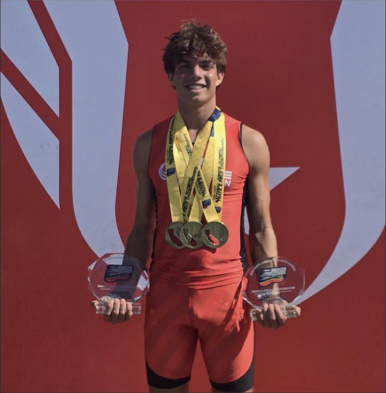 Elijah Zuniga on the podium at the 2026 National Junior Olympics