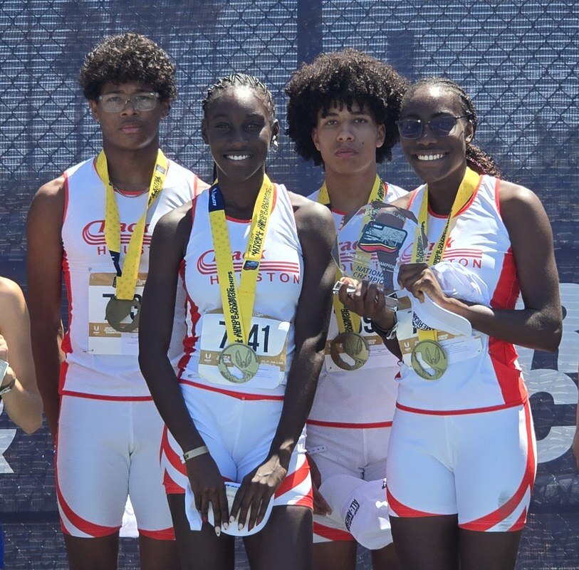 15-16 Mixed 4x800m relay on the podium at the 2026 National Junior Olympics