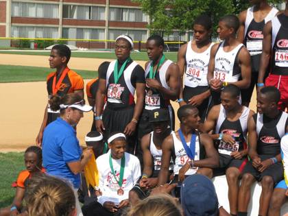 Cover photo — 2010 USATF Youth Outdoor National Championships — Lisle IL